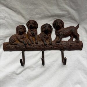 Cast Iron hook with puppies
